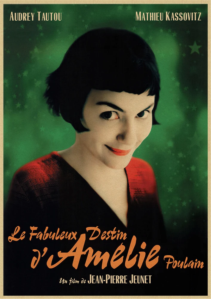 Amelie Французская романтическая литература постер из крафтового фильма украшение