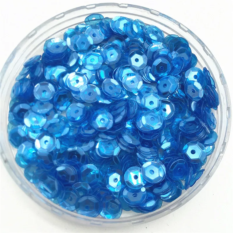 

10g/720pcs Clear Crystal color Sequins 6mm Cup Round Loose Paillettes Sewing Wedding Craft DIY Garments Lentejuelas Accessory