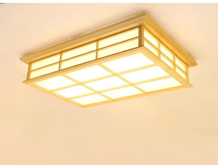 Прямоугольник деревянный потолок светильник светодиодный 64w заподлицо лампа для