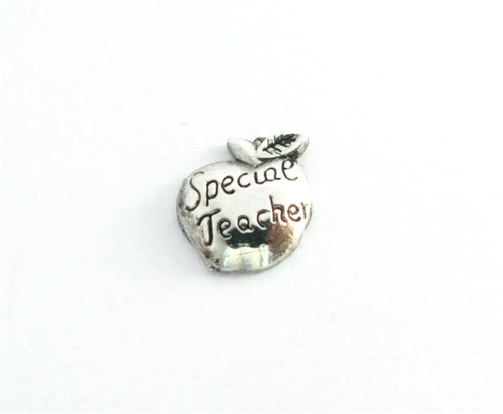 FC1515 teacher 10 шт./лот несколько вариантов Dream Love Mom hearts плавающий медальон шармы на память для жизни медальон памяти как подарок - Цвет: FC1515 teacher