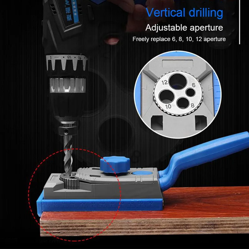 

Portable Pocket Hole Jig Kit System Screwdriver 9.5mm Drill Bit For Carpenter WoodWorking Hardware Tools Woodworking