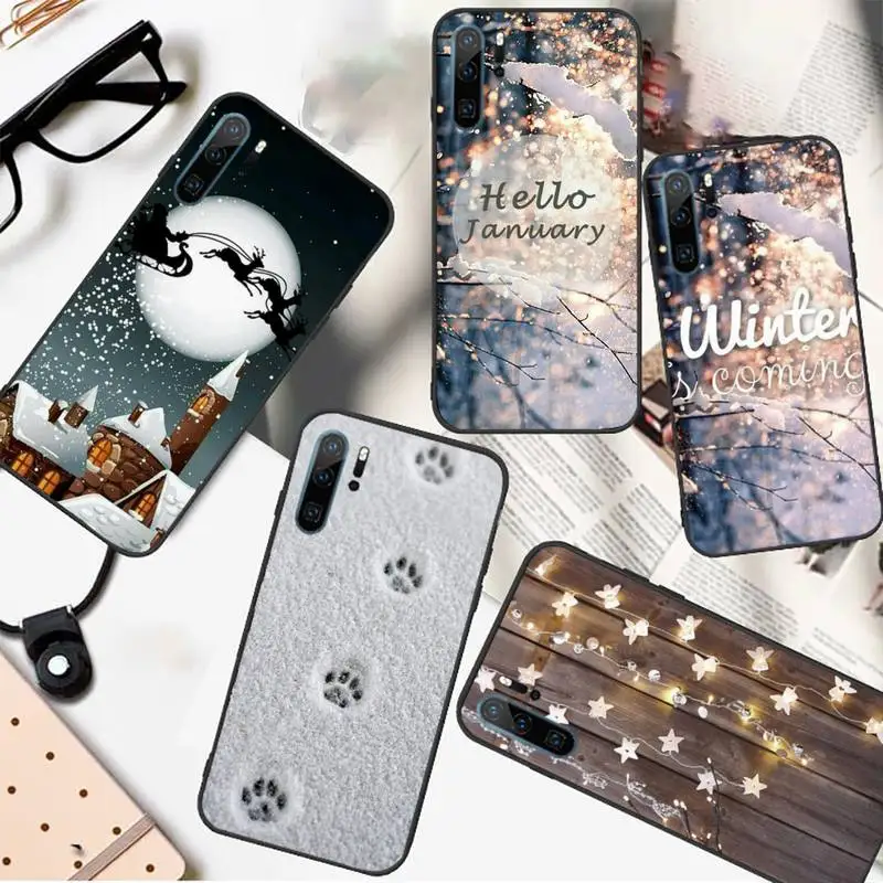 

Landscape Winter Snow pattern Phone Case For Huawei honor Mate P 10 20 30 40 i 9 8 pro x Lite smart 2019 nova 5t