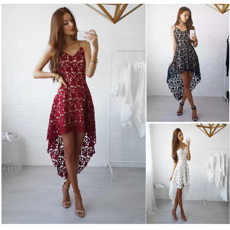 

OLOMLB 2021 Summer New Fashion Solid Casual Sexy V Neck Sleeveless Ladies Dresses Lace Empire Backleess Bodycon Basic Women