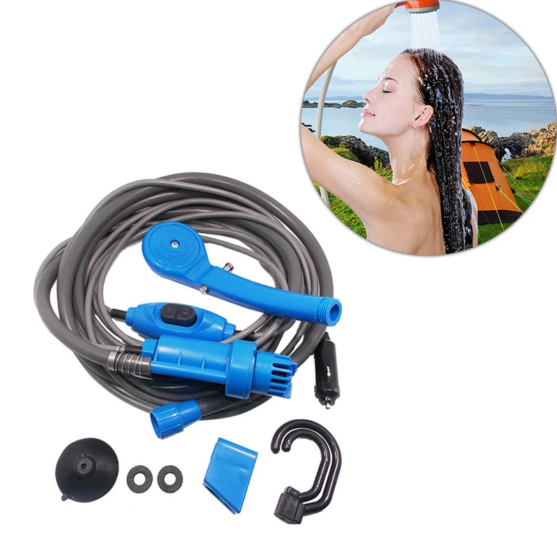 

Camping Shower Portable Car Washer Outdoor Camping Electric Shower Travel Universal Shower Set Vehicle Sprayer Hiking Travel