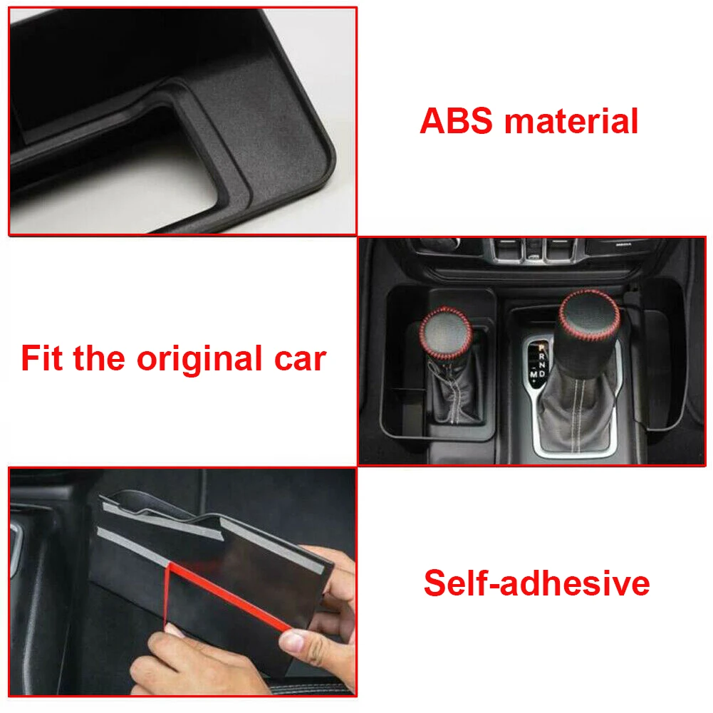 

100% Brand New Gear Shift Side Storage Box Phone Card Holders For Jeep-Wrangler JL Gladiator JT Interior Accessories