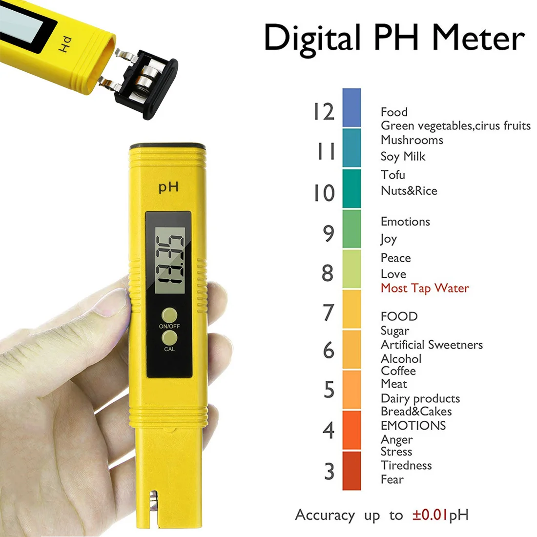 Цифровой PH тестер высокая точность 0 01 метр TDS ручка 14PH /0 9990 PPM для