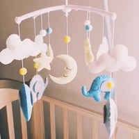 cartoon baby rattles bracket set toy mobile for crib baby toys 0 12 months handmade toys for kids diy bed bell material package