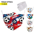 Мультяшная маска с принтом для лица, женские маски, милые многоразовые розовые маски с единорогом, тканевая маскарадная футбольная маска для лица