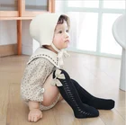 Милые дышащие однотонные носки до колена с бантом для девочек, летние разноцветные мягкие длинные носки для младенцев и малышей
