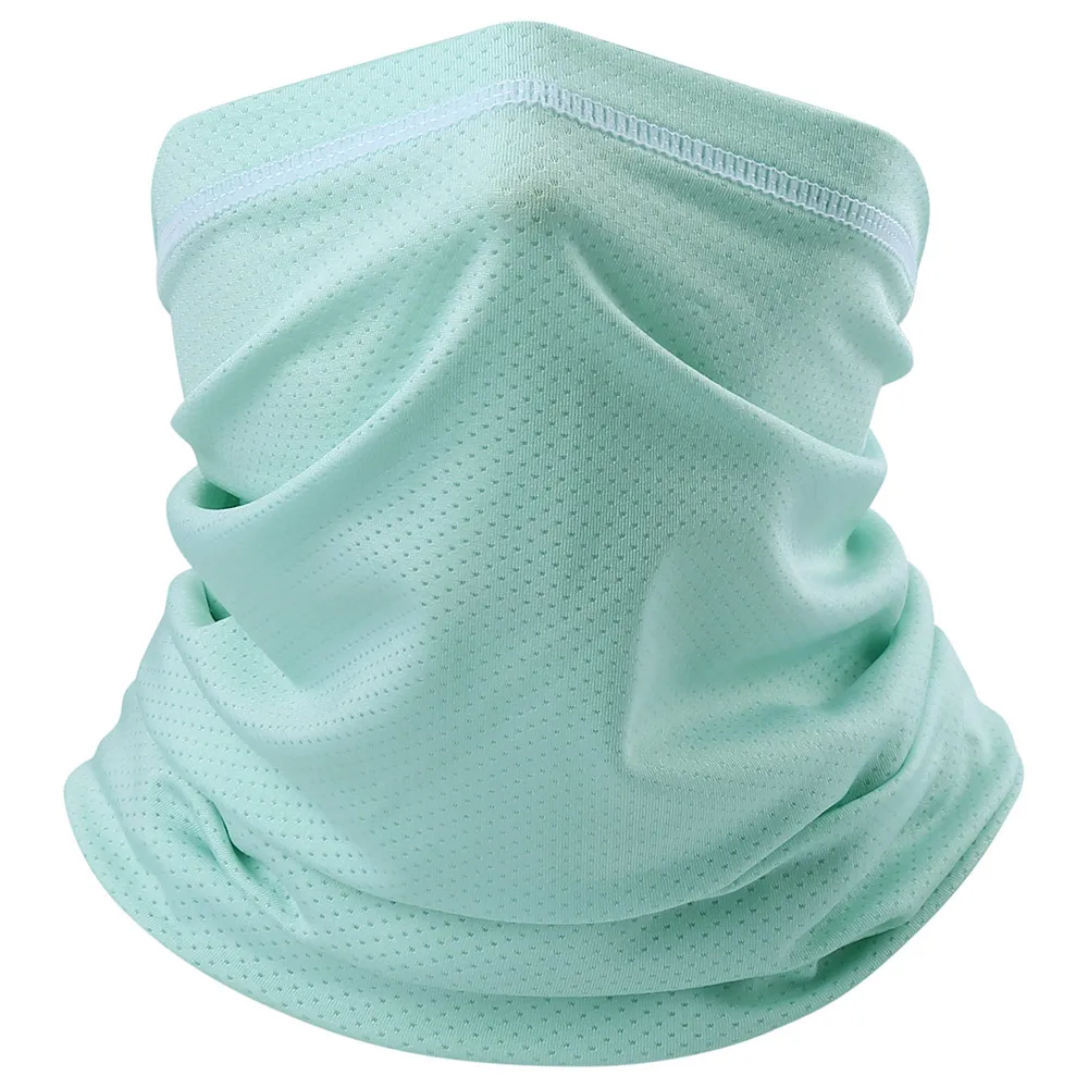 Light Green Легкий шарф, наполовину маска для лица, банданы, шеи, трубчатое кольцо, шарфы, велосипедная голова, защита от солнца, маски, повязка на голову для мужчин и женщин - Цвет: Light Green