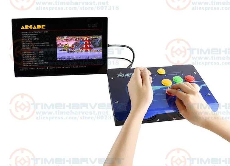 Raspberry Pi 3B+ семейная игровая консоль 1000 игр Raspberry Pi 3B plus tv Fighting аркада джойстик с 4 ядрами ЦП HDMI выход