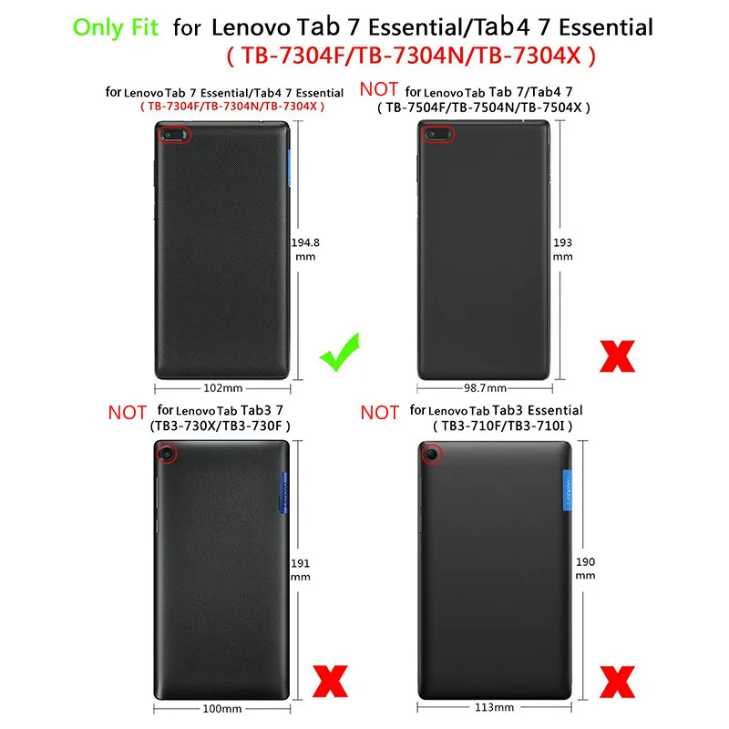 Чехол для lenovo tab 7 essential Case TB 7304F 7304i 7304X 0 дюймов чехол планшета сумка tab3 case |