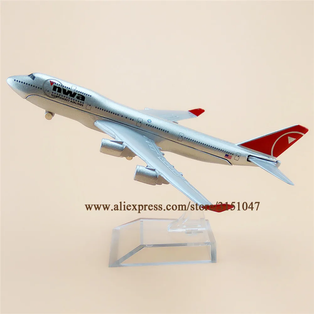 16 см Air American NWA Northwest Airlines Boeing 747 B747 400 модель самолета металлическая литая Airways