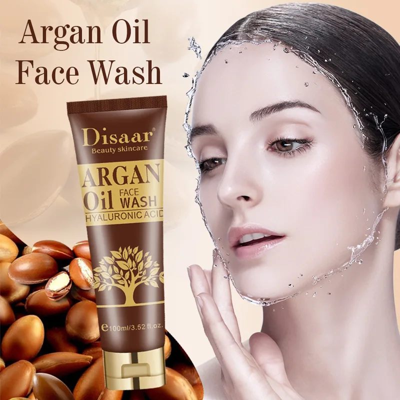 

100ml Argan Oil Face Cleanser Refreshing Brightening Facial Cleansing Acne Oil Control Blackhead Remover Shrink Pores Skin Care