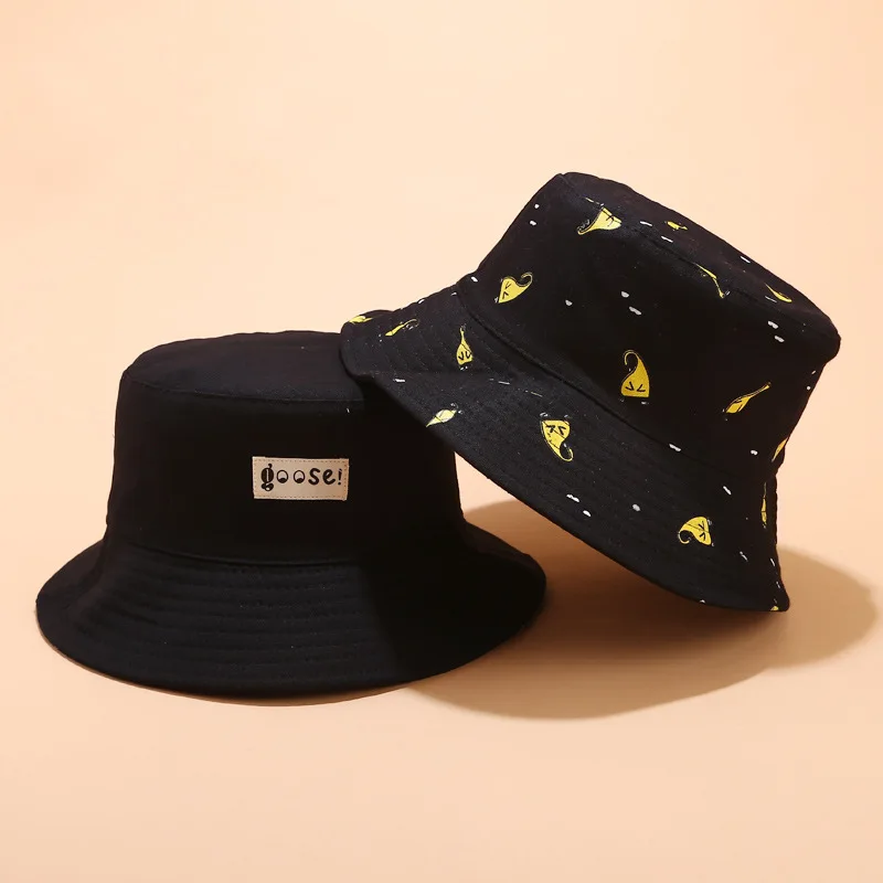 

Cotton Print Double Sided Wear Bucket Hat Fisherman Hat Outdoor Travel Hat Sun Cap Hats for Men and Women 39