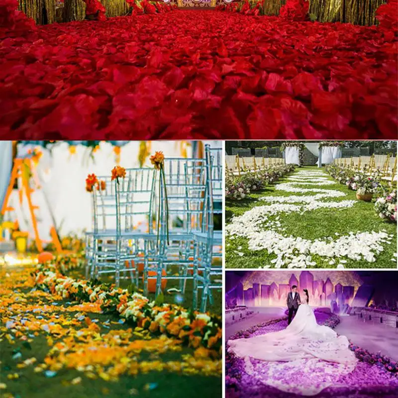 Новинка 5 пачек 2x2 дюйма имитация лепестков роз Свадебный декор комнаты