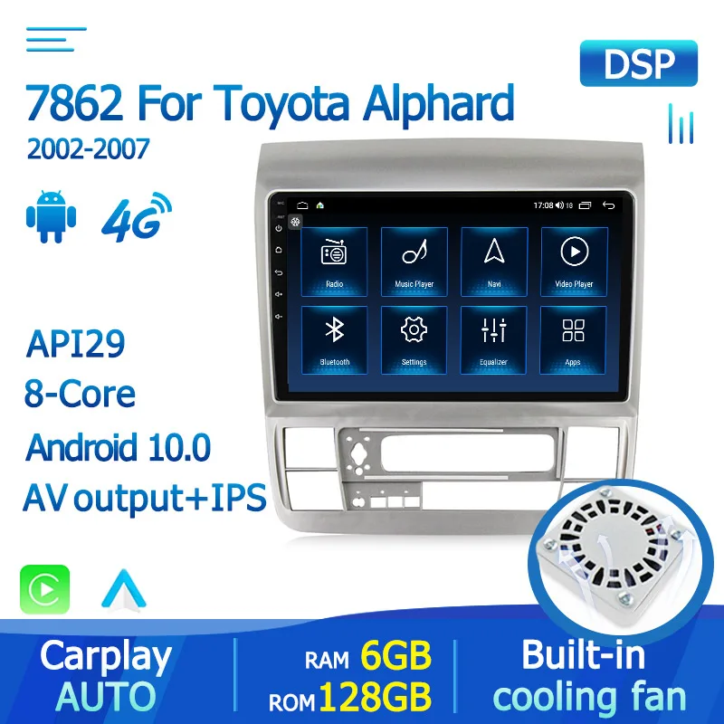 

Yelloberry Android 10,0 для Toyota alphard 2002 2003 2004 -2007 Автомобиль Радио Стерео GPS навигации плеер 4 аппарат не привязан к оператору сотовой связи 8 ядро HD-MI IPS