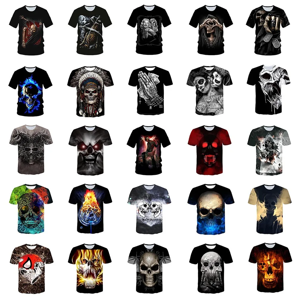 

Футболка Мужская/женская с 3D-принтом черепа Хелла ангела, с коротким рукавом