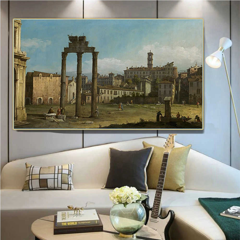 Citon Бернардо беллотто 》 руины форума Рим картина маслом на холсте художественный