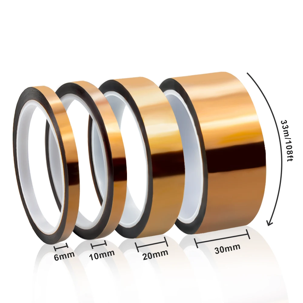 UniPlus 20 мм ширина лента Kapton золотисто коричневая тепловая для электронной