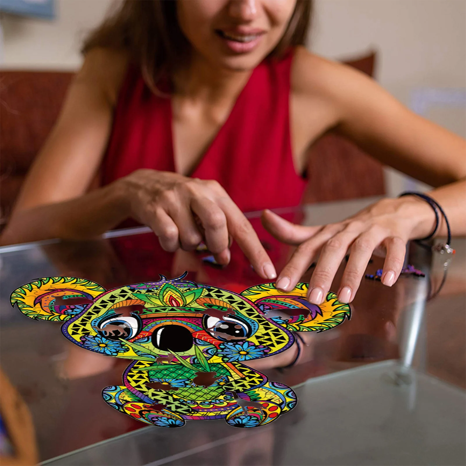 

3D Jigsaw Puzzle Toy Wooden Puzzles - Unique Shape Puzzle Pieces Best Gift for Adults and Children Puzzle, ideal for the Family