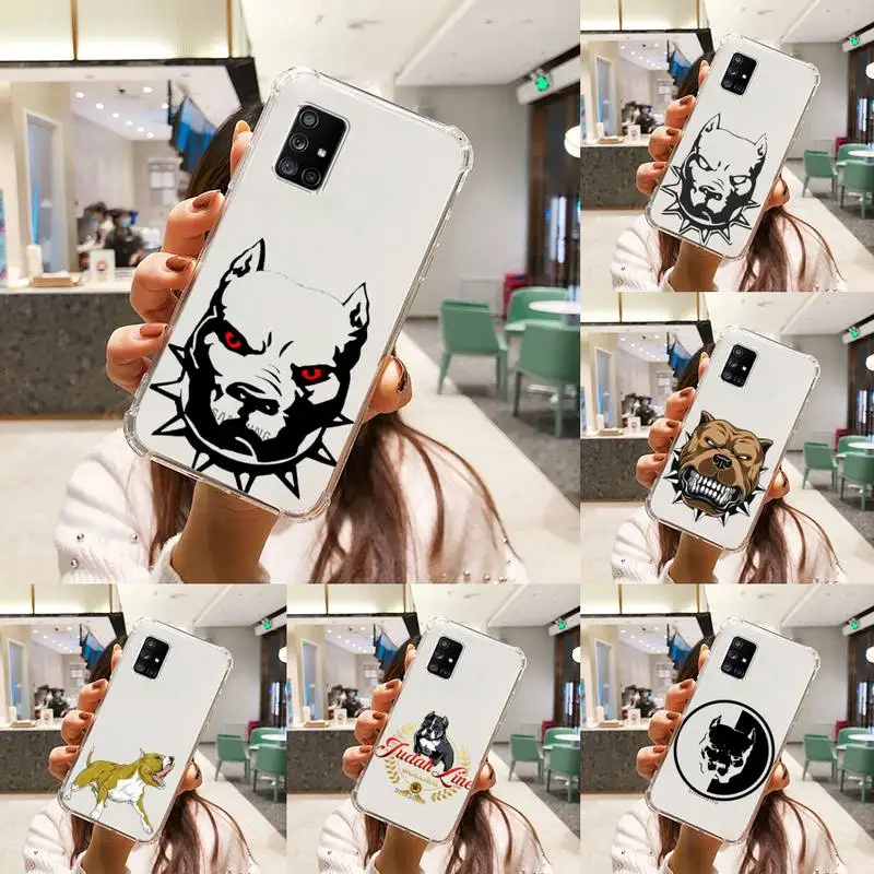 

Pit Bull Lovely Pet Dog Pitbull Phone Case Transparent For Samsung A51 A50 A71 A70 A81 M60S Note S21 S 20 10 9 8 11 E Plus Ultra