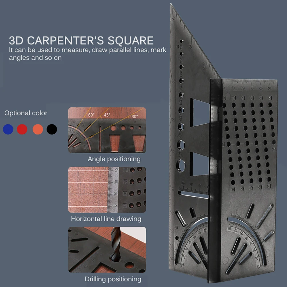 Линейка для измерения углов 3D измерительный инструмент 45 градусов и 90 с