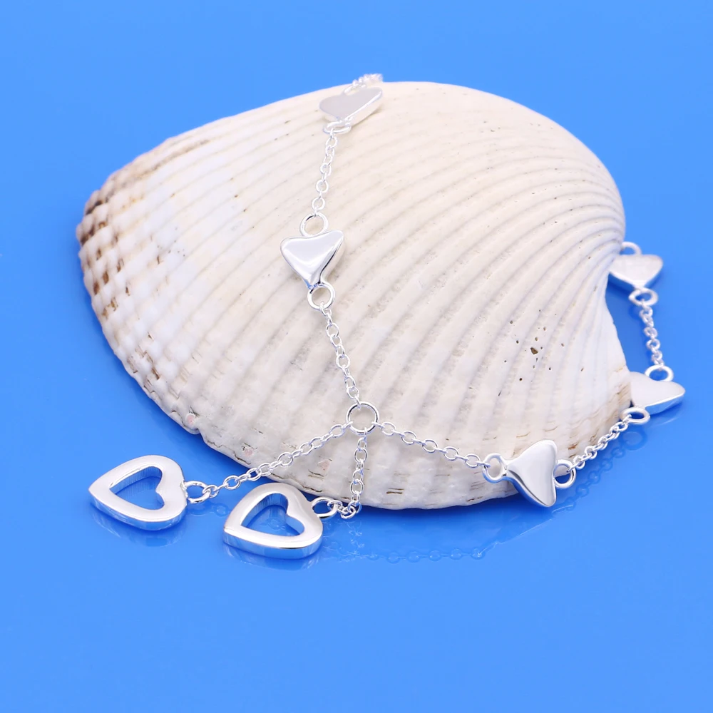 Минималистичный сексуальный браслет в форме сердца из стерлингового серебра 925