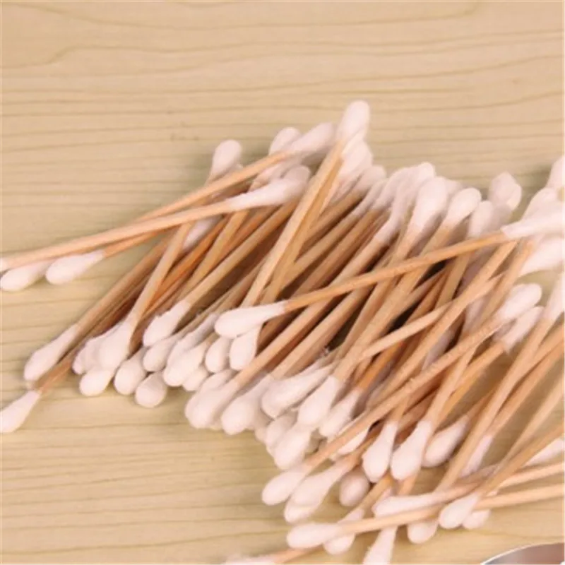 2 пакета (ов) двойной головкой ватный тампон Для женщин макияжа ватные палочки