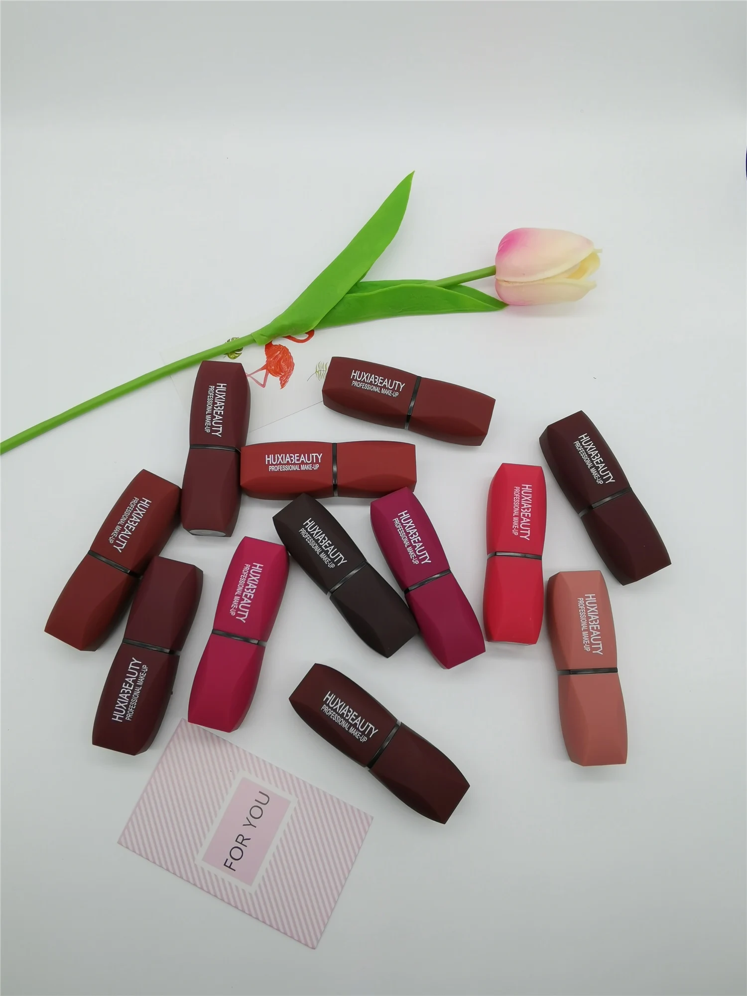 Huxiabeauty 12 цветов натуральная матовая губная помада водостойкая сексуальный