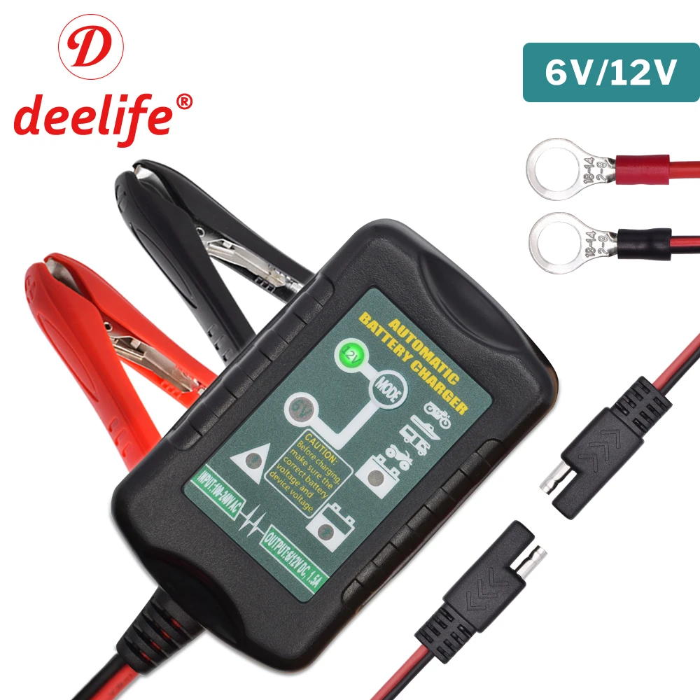 12 V автоматическое автомобильное зарядное устройство для авто мотоцикла свинцово-кислотные батареи интеллектуальная зарядка 12 V Вольт 6 A AMP