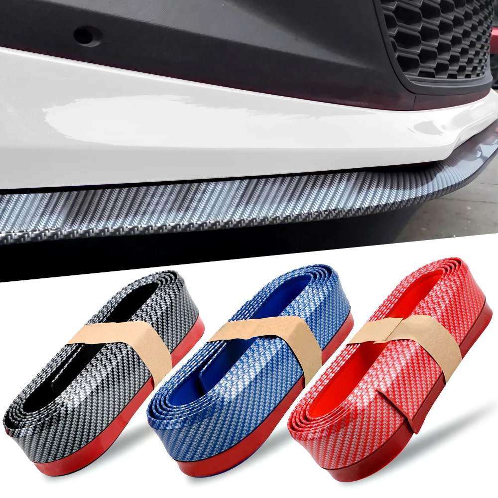 

2.5M Car Front Bumper Lip Splitter Stickers Door Seal Spoiler Bumpers Rubber Double Color Collision Avoidance Styling Accessorie