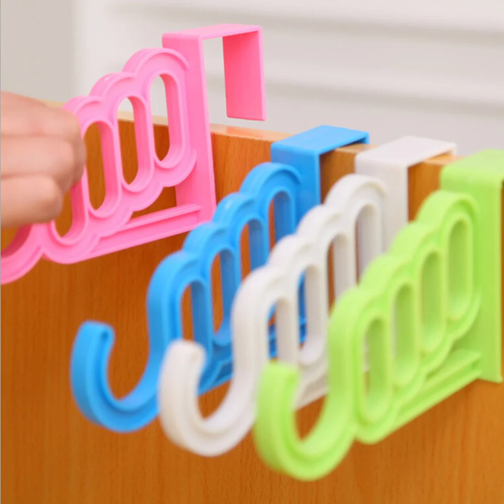 

Over The Door Garment Hanger Hook Multifunctional Door Back No Drilling Hook (Green)