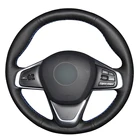 Черный ПУ Искусственная Кожа DIY Чехол рулевого колеса автомобиля для BMW 2 серии 220i 218i 225xe F45 F46 X1 F48 X2 F39 2014-2019