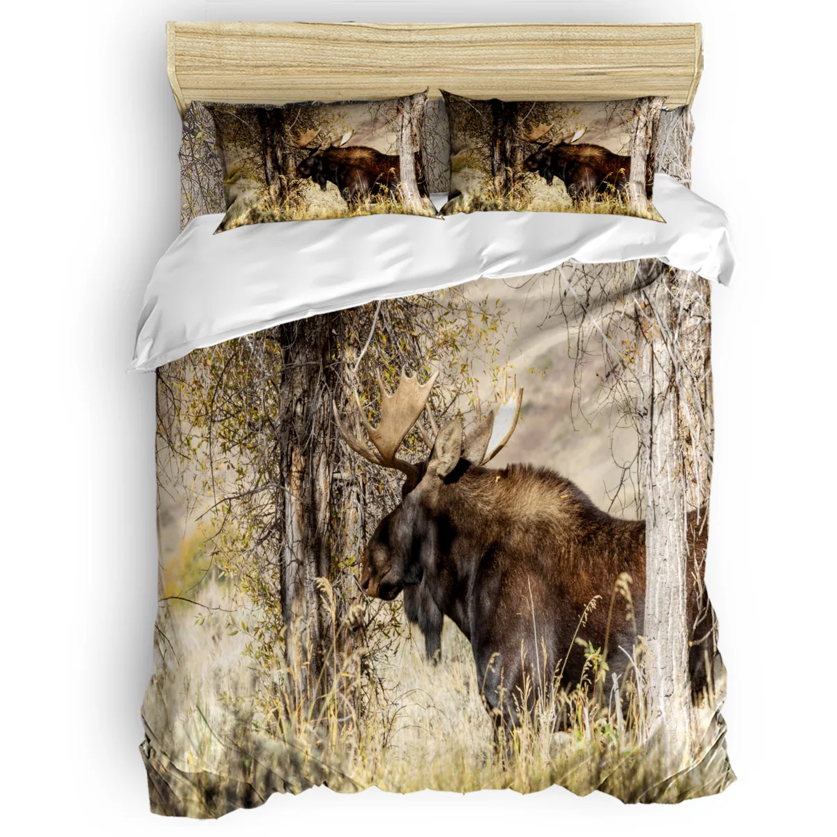 

Animal Hair Brown Yellow Duvet Cover Set 2/3/4pcs Bedding Set Bed Sheet Pillowcases Cover Set