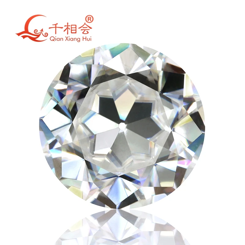 Old European Cut 6.5-11mm Lab Created White color  OEC Round Moissanite  Loose Gem stone For Jewelry making.