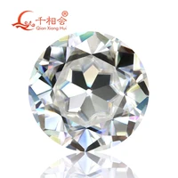 old european cut 6 5 11mm lab created white color round moissanite loose gem stone for jewelry making