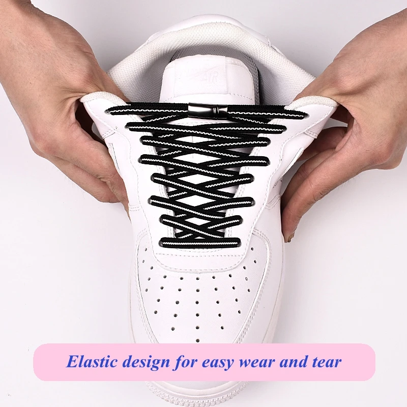 Плоские магнитные шнурки без завязывания эластичные уличные для кроссовок