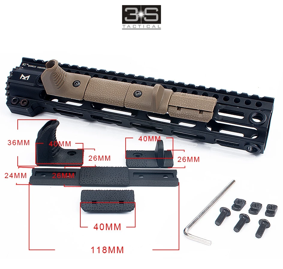 Тактический Ручной стоп Mlok Handguard и Keymod Picatinny рельсовый аксессуар|Кронштейны