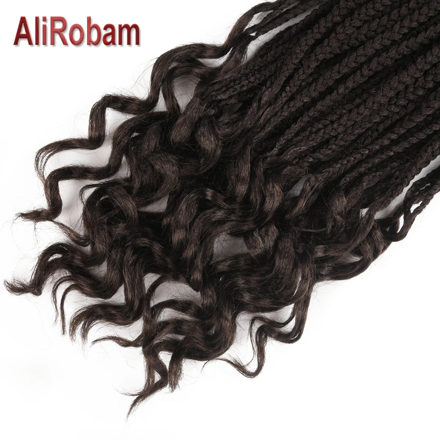 AliRobam синтетические вязанные крючком волосы волнистые концы коробка косички
