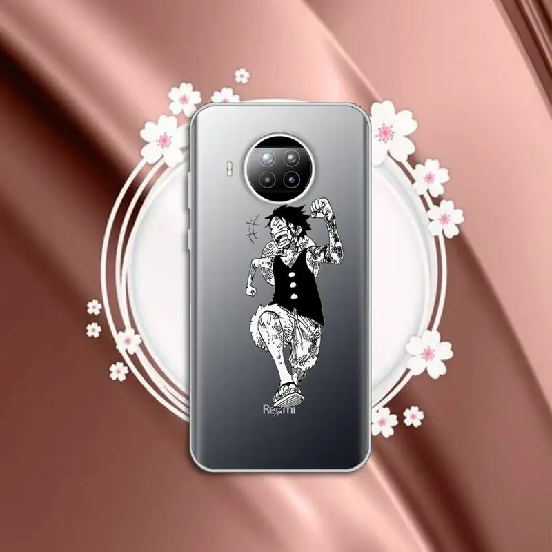 

Japan Anime One Piece Phone Case Transparent for Xiaomi mi Redmi note 10 t 8 9 pro lite 11 Samsung S 8 9 10 20