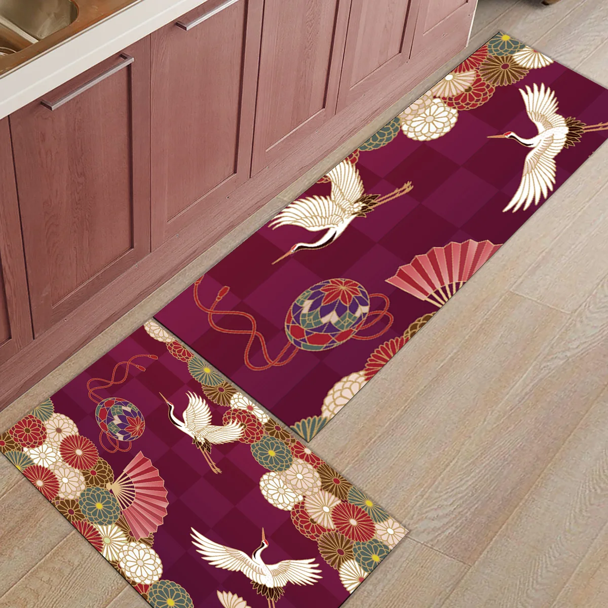 Коврик с красным фламинго для кухни коврик домашний ванной входной двери