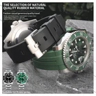 Ремешок силиконовый для часов, резиновый черный синий белый браслет для часов Rolex Submariner Daytona GMT OYSTERFLEX, 19 мм 20 мм 21 мм