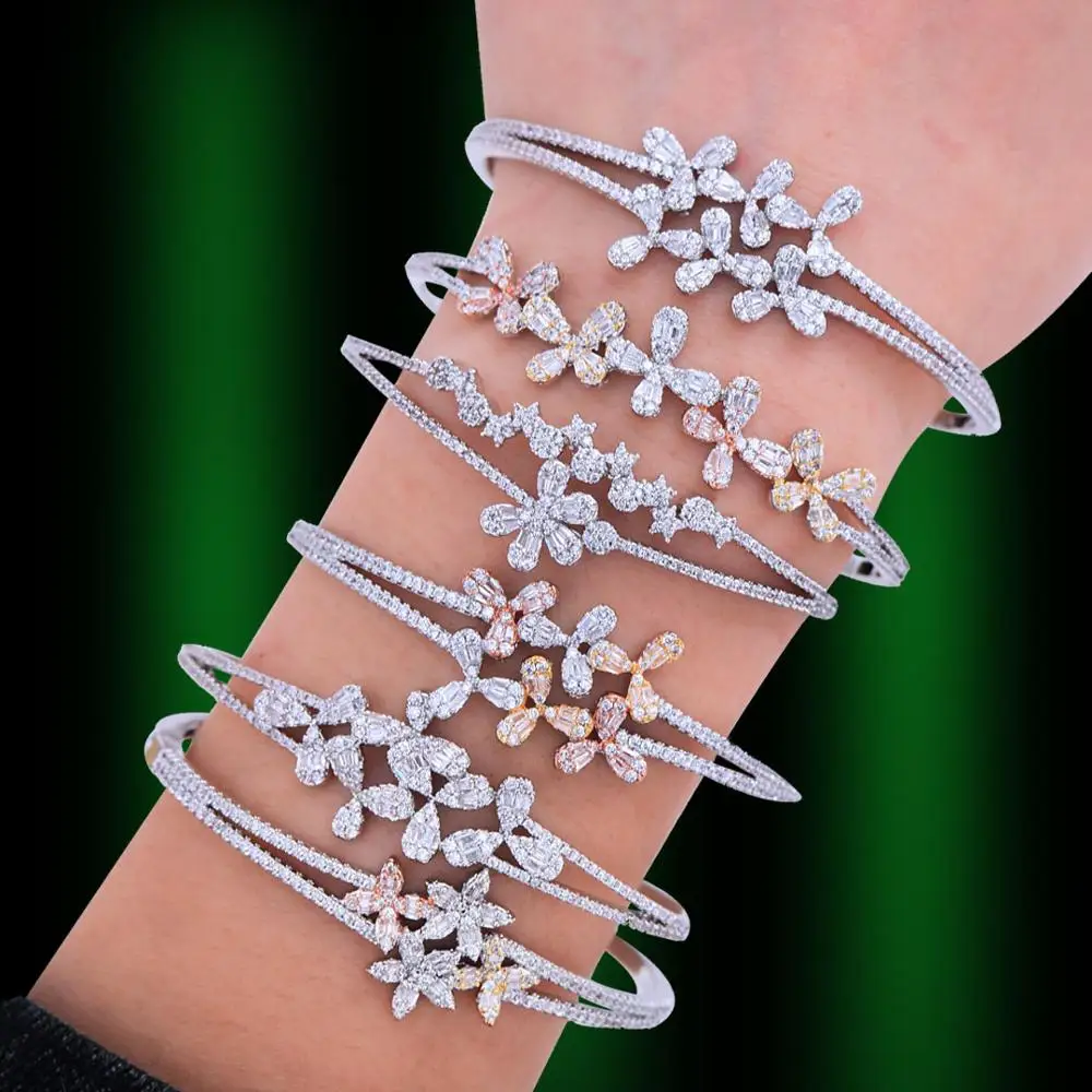 GODKI модный роскошный Штабелируемый браслет манжета для женщин свадьбы полный