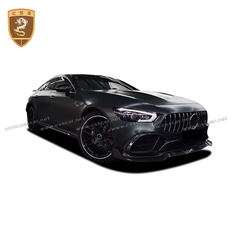 

Real Dry Carbon Fiber Brabu Style Body Kit Fit for Merceds Ben AmG Gt 50 53 Front lip Side Skirts Rear Wing Car Modification