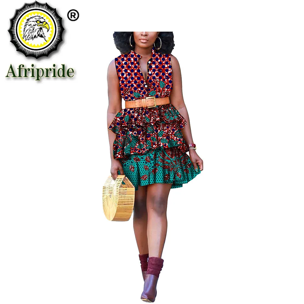 2020 африканские платья для женщин AFRIPRIDE dashiki Чистый хлопок Анкара принт базин
