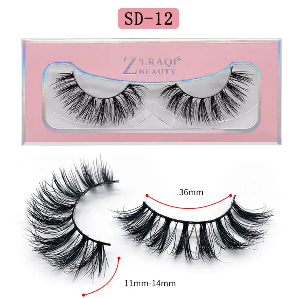 15 Mink Eyelashes Criss-Cross Natural Fake lashes Length 25mm Makeup 3D Mink Lashes Extension Eyelash Beauty - Color: 15