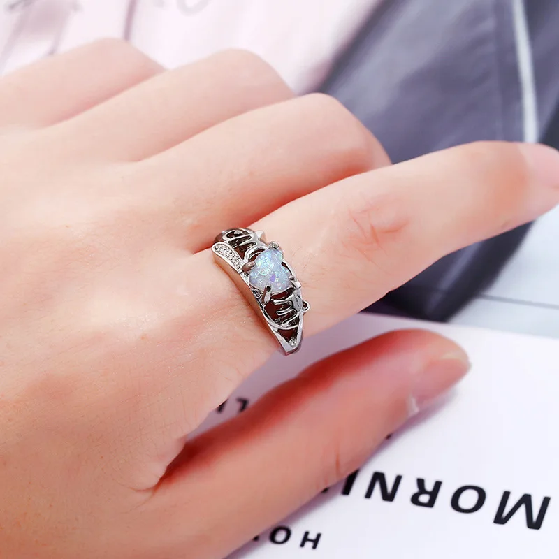 New Trendy Heart Shaped Rings For Women Classical Female Wedding Party Ring Jewelry Romantic Ladies Valentines Gifts | Украшения и