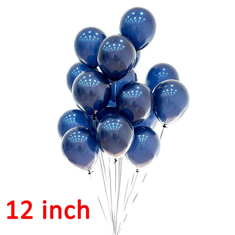 Ink blue 10 шт смешанный воздушный шар "Конфетти" Свадебные украшения для детского душа Девичник вечерние DIY Настольные принадлежности - Цвет: Ink blue