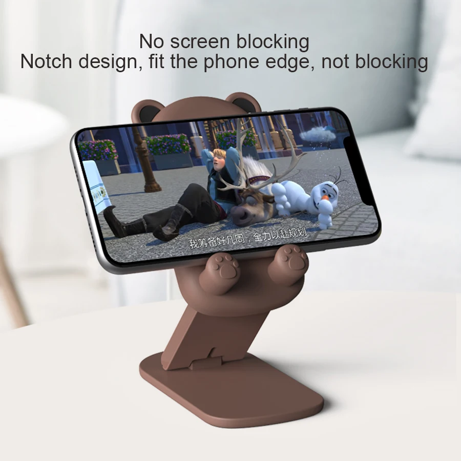 cute bear sytle adjustable phone holder stand for iphone ipad portable desk tablet phone stand desktop for xiaomi mobile support free global shipping